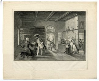 Antique Master Print-PUITERVENSE-HELLEVEEG-TAVERN-THIEFS-Tanje-Troost-1752-1761