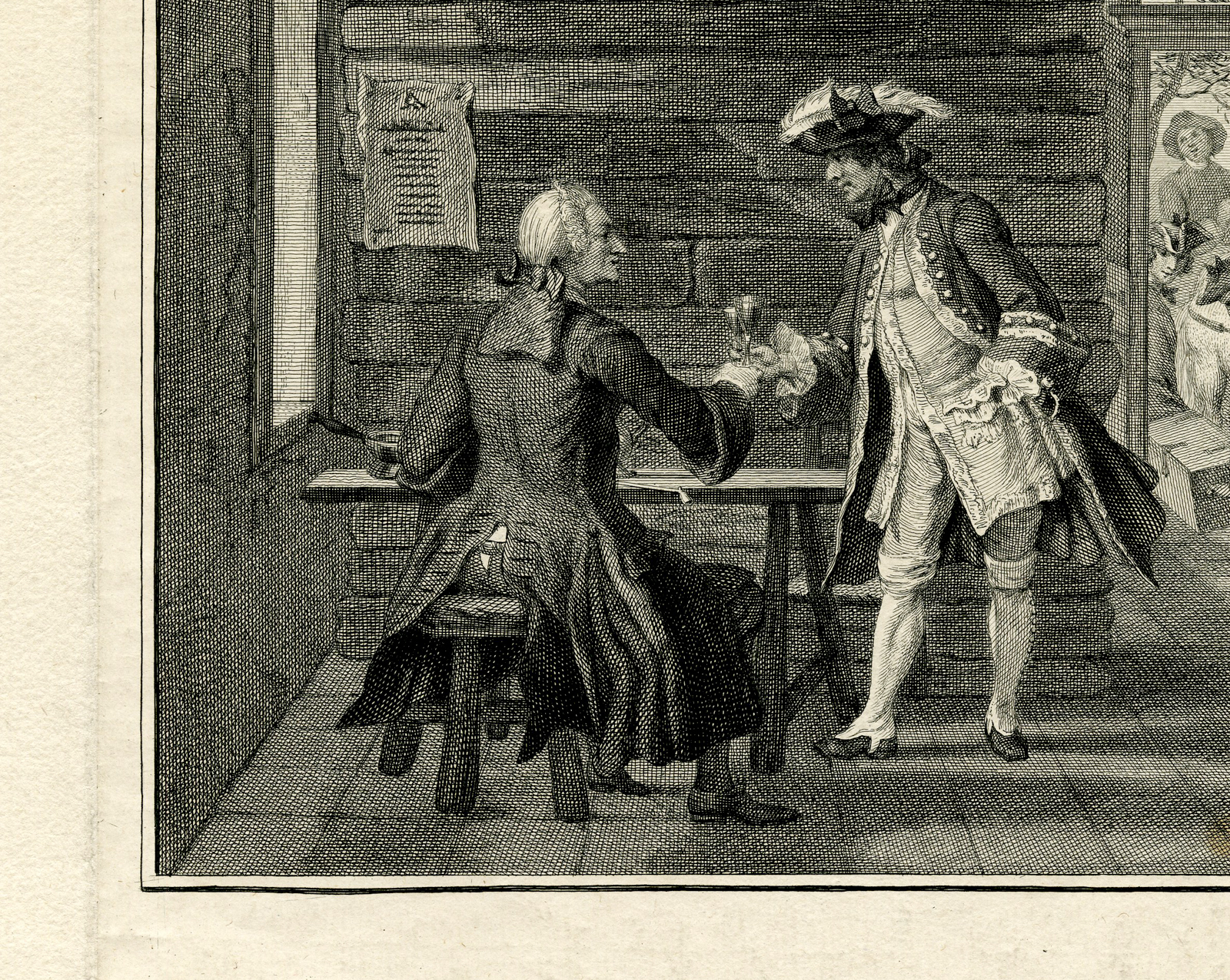 , Antique Master Print-PUITERVENSE-HELLEVEEG-TAVERN-THIEFS-Tanje-Troost-1752-1761, Pictura Antique Prints