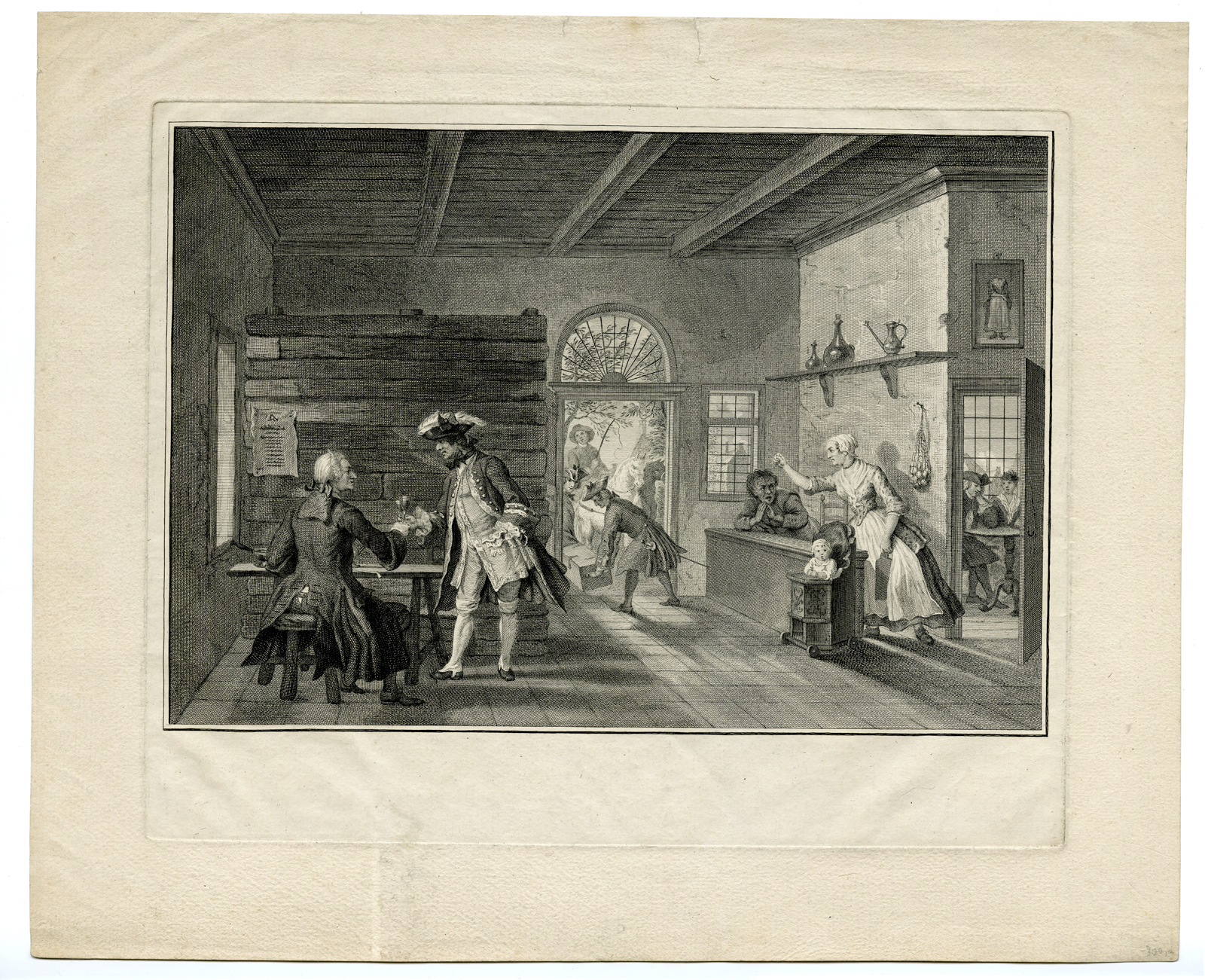 , Antique Master Print-PUITERVENSE-HELLEVEEG-TAVERN-THIEFS-Tanje-Troost-1752-1761, Pictura Antique Prints