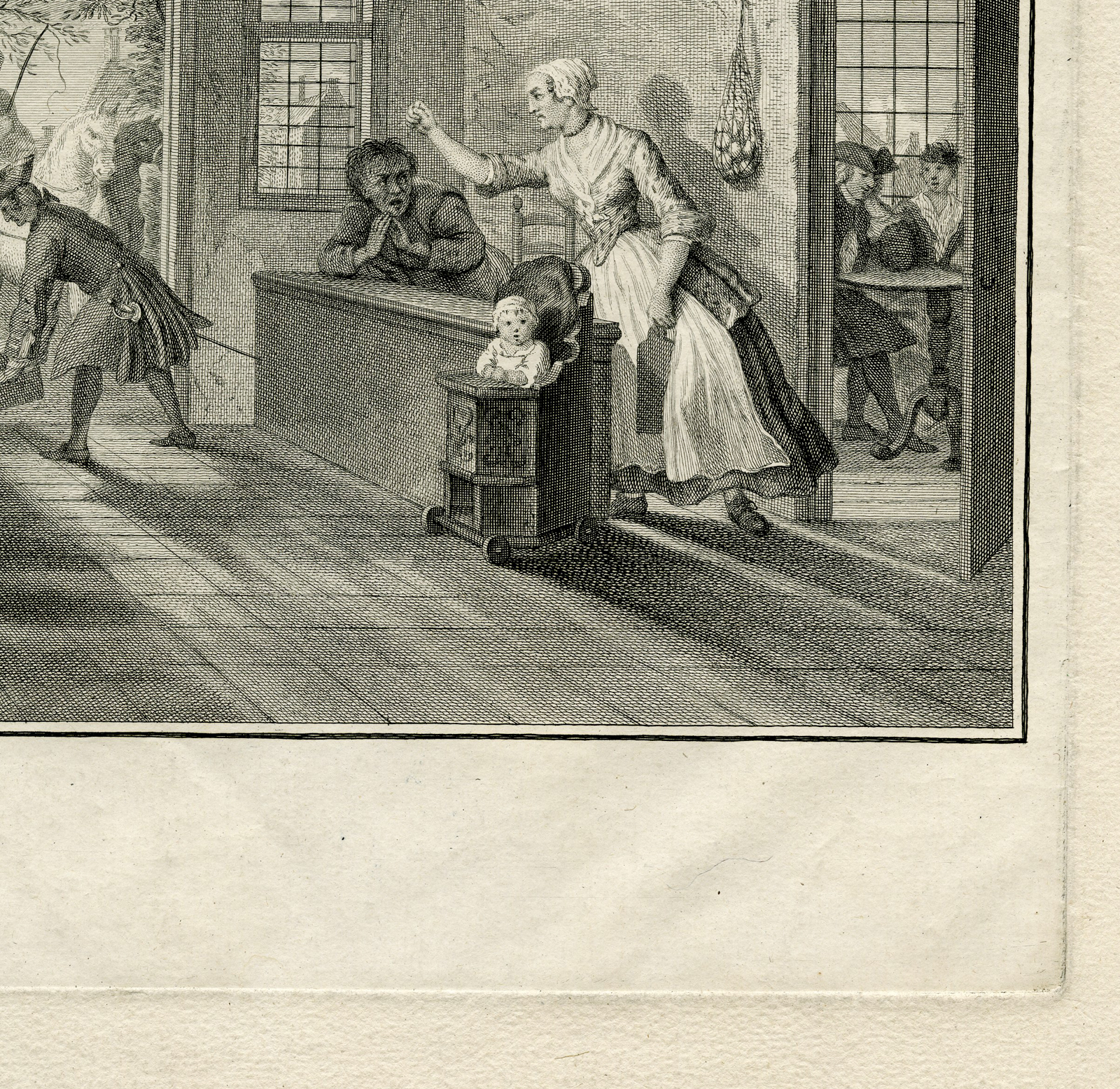 , Antique Master Print-PUITERVENSE-HELLEVEEG-TAVERN-THIEFS-Tanje-Troost-1752-1761, Pictura Antique Prints