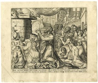 8-Antique Master Prints-STORY OF JOB-COMPLETE SERIES-Galle-Heemskerck-1563