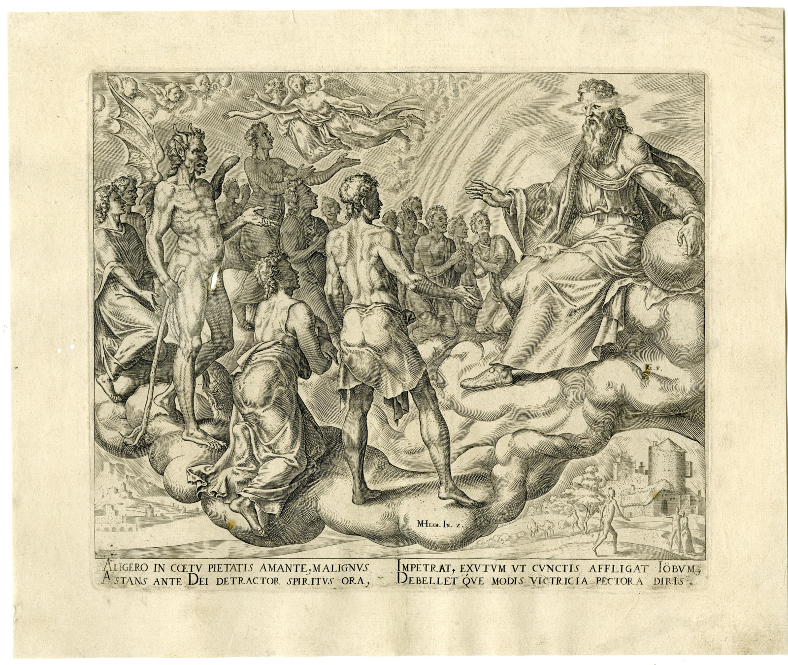 Pictura 08095 416x351 8-Antique Master Prints-STORY OF JOB-COMPLETE SERIES-Galle-Heemskerck-1563 - Image 3