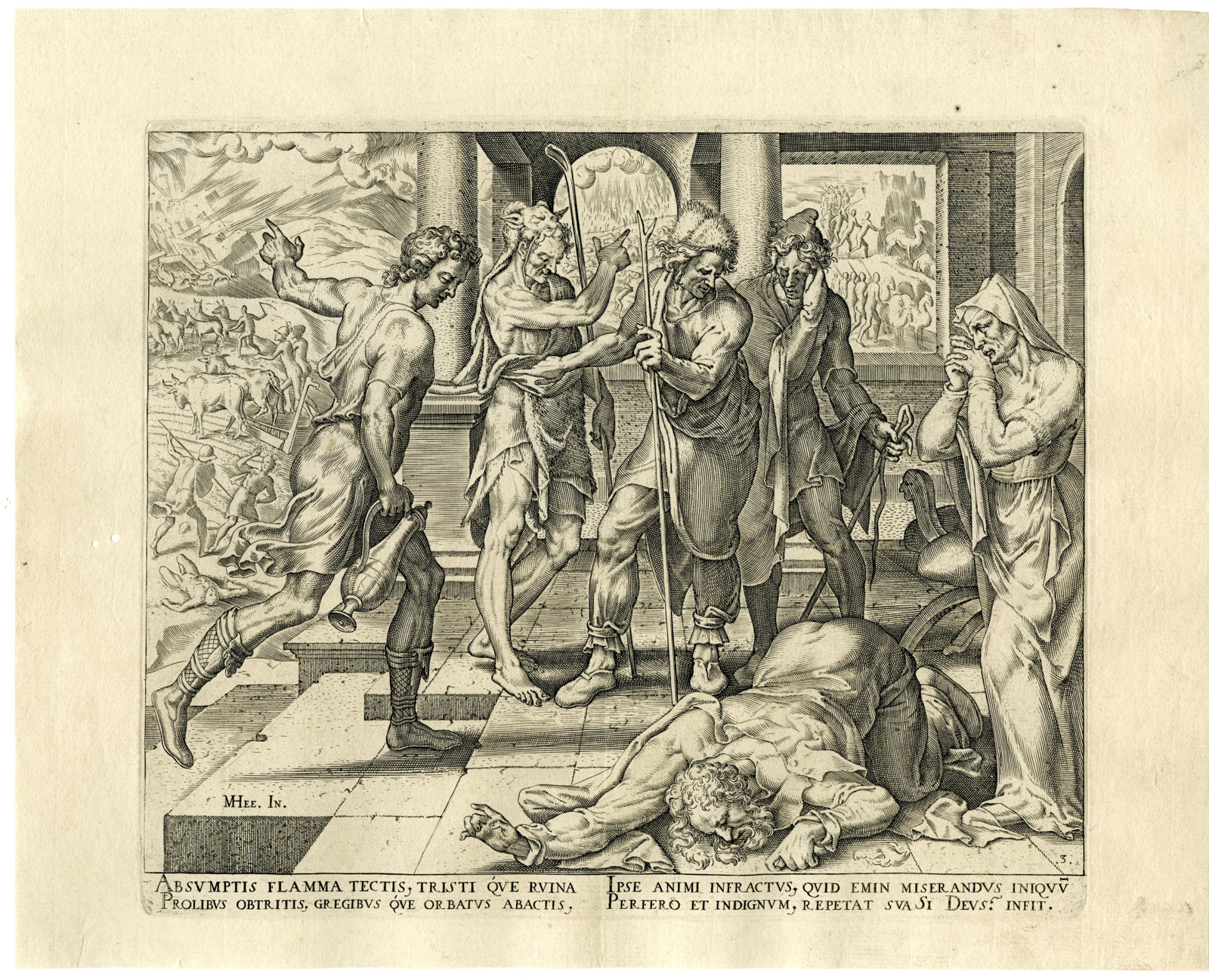 Pictura 08097 416x337 8-Antique Master Prints-STORY OF JOB-COMPLETE SERIES-Galle-Heemskerck-1563 - Image 4