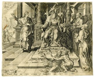 10-Antique Master Prints-DANIEL-LIONS DEN-COMPLETE SERIES-Galle-Heemskerck-1565
