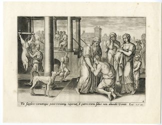 Antique Master Print-PARABLE-PRODIGAL SON-RETURN-Collaert-Broek-1585