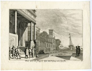 Antique Master Print-NEAPOLI-NAPLES-PORT-VICEROY-PALACE-10-Kuesel-Baur-1670