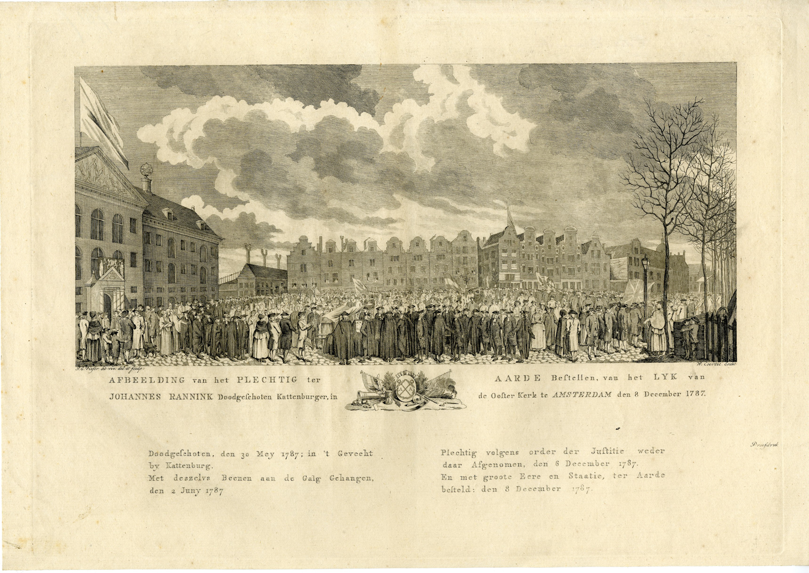 , Antique Master Print-RANNINK-AMSTERDAM-KATTENBURG-FUNERAL-Visser-1787, Pictura Antique Prints