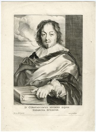 Antique Master Print-CONSTANTIJN-HUYGENS-I-Pontius-Van Dyck-1616-1657