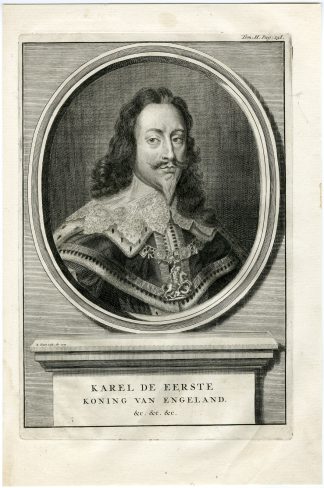 Antique Print-KAREL-DE-EERSTE-KING-CHARLES-I-Picart-Van Dyck-1730