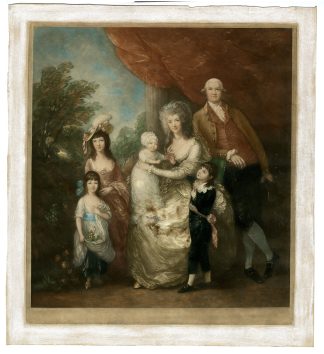 Antique Master Print-BAILLIE-FAMILY-PORTRAIT-MEZZOTINT-Gainsborough-1784-1850