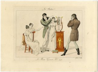 Antique Master Print-BON-GENRE-LA-STATUE-COSTUME-SATIRE-Gatine-1812