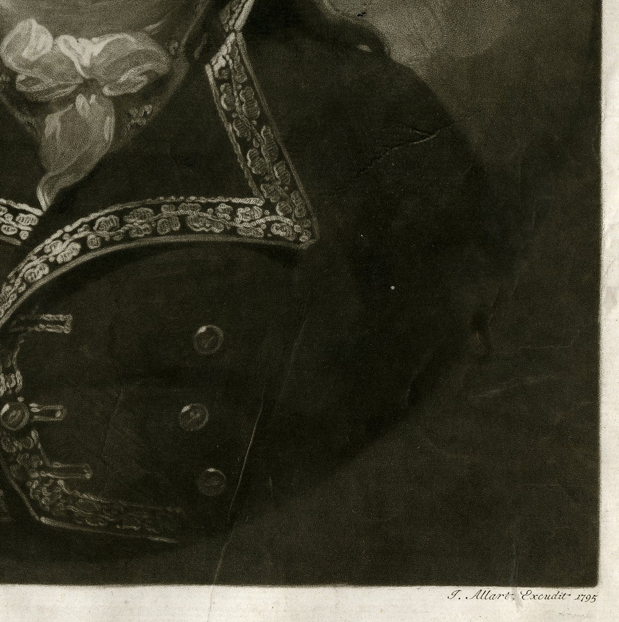 , Antique Master Print-GENERAL-CHARLES PICHEGRU-MEZZOTINT-Hodges-1721, Pictura Antique Prints