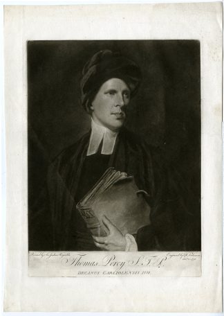 Antique Master Print-PERCY-THOMAS-BISHOP-PORTRAIT-Dickinson-Reynolds-1775