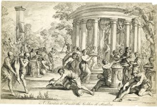 Antique Master Print-DIANA-SACRIFICE-CLASSICAL-Bartolozzi-Cortona-1776