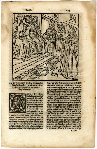 Antique Print-LIVY-FRENCH-WOODCUT-KNIGHT-DEATH-Anonymous-c.1500-1520