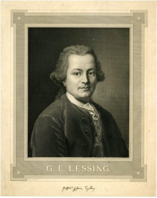 Antique Master Print-LESSING-PORTRAIT-GERMAN-ENLIGHTENMENT-Krausse-c.1840