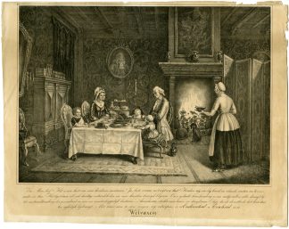 Antique Print-PROSPERITY-WELVAREN-DUTCH-DOMESTIC-SCENE-Anonymous-19th c.