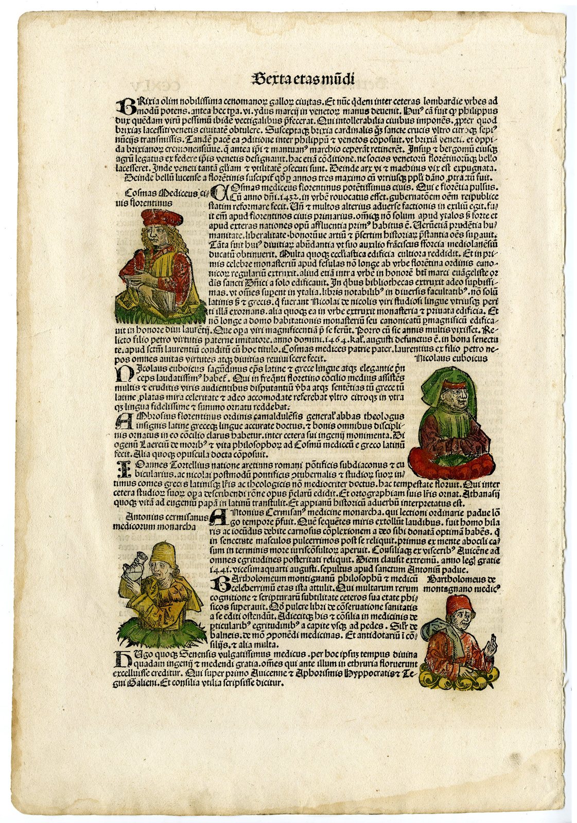 , Antique Print-NUREMBERG-CHRONICLE-COSIMO-MEDICI-Wolgemut-Pleydenwurff-1493, Pictura Antique Prints