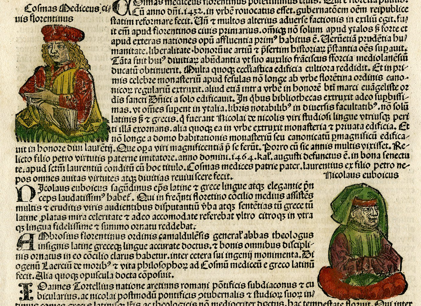 , Antique Print-NUREMBERG-CHRONICLE-COSIMO-MEDICI-Wolgemut-Pleydenwurff-1493, Pictura Antique Prints