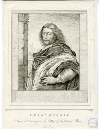 Antique Master Print-FRANS-VAN-MIERIS-PORTRAIT-Baillie-van Mieris-1777
