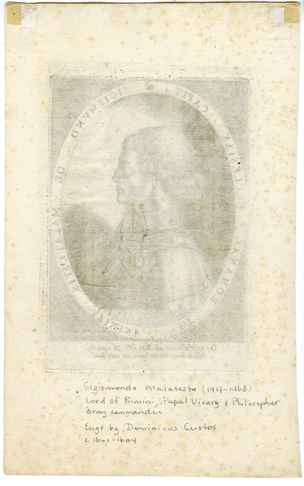 , Antique Master Print-SIGISMONDO-MALATESTA-ATRIUM-HEROICUM-Custos-1600-1604, Pictura Antique Prints