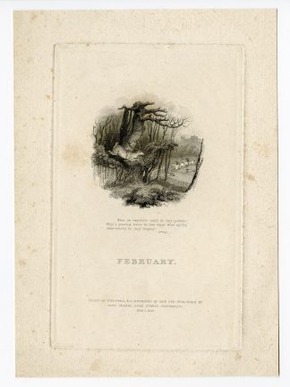 Antique Print-FEBRUARY-FOXHUNT-WESTALL-Pye-Westall-1823