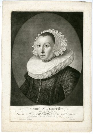 Antique Master Print-MARIA-VAN-REIGERSBERCH-GROTIUS-GROOT-Schroder-19th c.