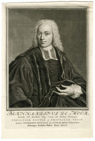 Antique Master Print-BERNHARDINUS-DE-MOOR-THEOLOGIAN-PORTRAIT-Tanje-Moor-1748