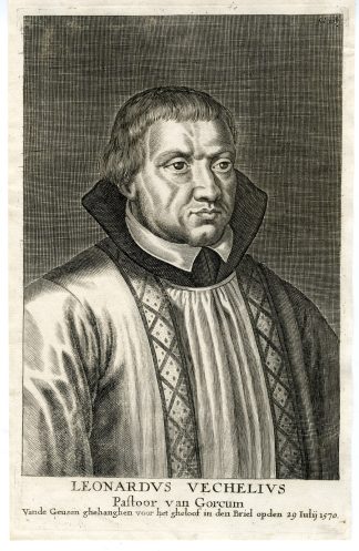 Antique Print-LEONARDUS-VECHELIUS-MARTYR-GORCUM-Lommelin-c.1670