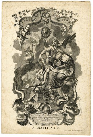 Antique Master Print-SAINT-MATTHEW-S-MATTHAEUS-Goz-Klauber-c.1740-1770