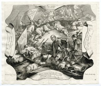Antique Master Print-BATTLE-OF-CADORE-VENETIANS-GERMANS-Zucchi-Bassano-c.1720