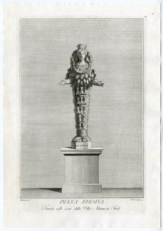 Antique Master Print-DIANA-EFESINA-ARTEMIS-VILLA-HADRIANA-Carloni-Dolcibene-1782