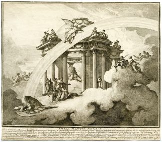 Antique Master Print-FORTES-CREANTUR-FORTIBUS-CHINEA-Le Lorrain-1748