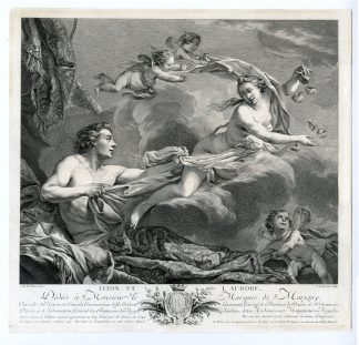 Antique Master Print-TITON-AURORE-ENGRAVING-Lempereur-Pierre-c.1770