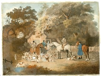 Antique Master Print-FOX-HUNTING-THE FIND-AQUATINT-Reeve-Wolstenholme-1806