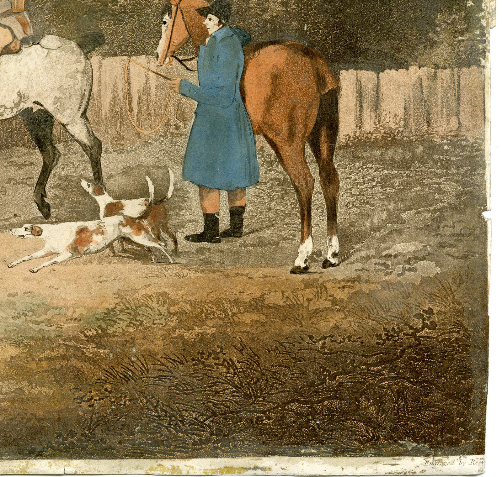 , Antique Master Print-FOX-HUNTING-THE FIND-AQUATINT-Reeve-Wolstenholme-1806, Pictura Antique Prints