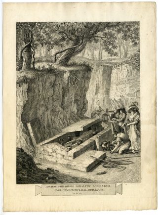 Antique Master Print-TOMB-AT-NOLA-FRONTISPIECE-HAMILTON-VASES-Clener-Kniep-1791
