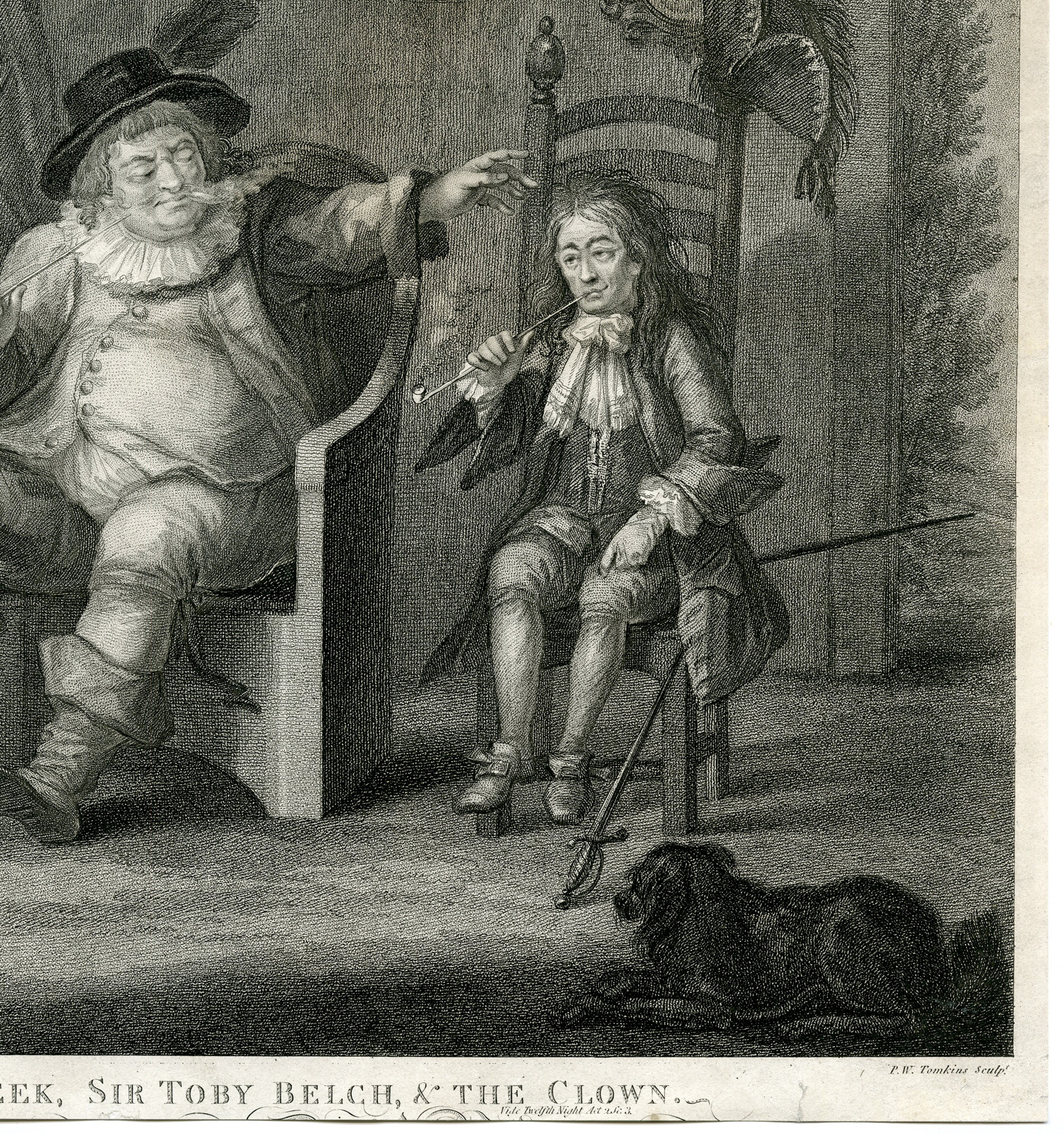 , Antique Master Print-SHAKESPEARE-12TH-NIGHT-TOBY-AGUECHEEK-Tomkins-Bunbury-1792, Pictura Antique Prints