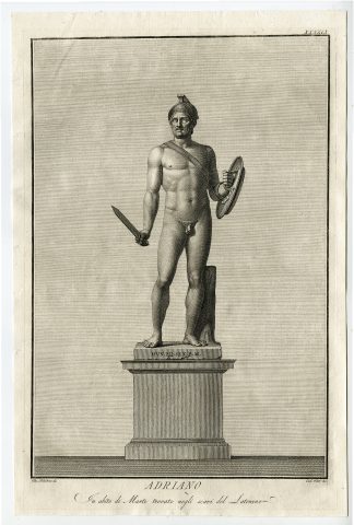 Antique Master Print-HADRIAN-AS-MARS-MUSEO-PIO-CLEMENTINO-Tinti-Dolcibene-1784