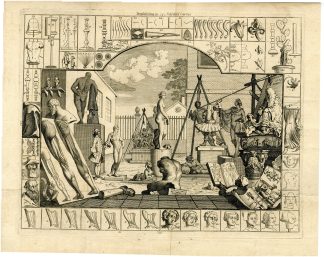 Antique Master Print-ANALYSIS OF BEAUTY-Hogarth-1754