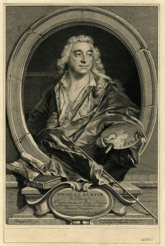 Antique Master Print-PORTRAIT-NICOLAS-BERTIN-Lepicie-Delyen-1740