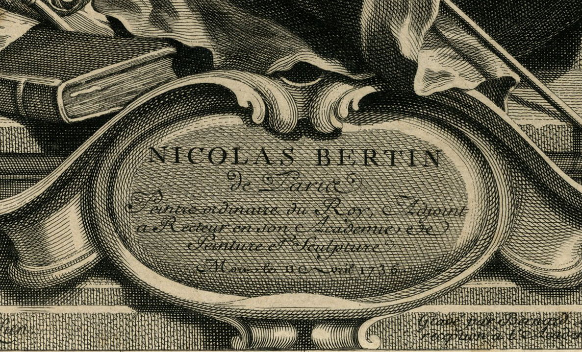 , Antique Master Print-PORTRAIT-NICOLAS-BERTIN-Lepicie-Delyen-1740, Pictura Antique Prints