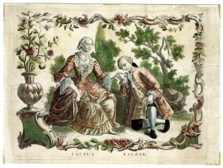 Rare-Antique Master Print-TACTUS-PALPAR-SENSE-TOUCH-ALLEGORY-Anonymous-18th c.