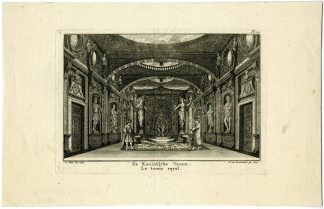 Antique Master Print-THEATRE-DECOR-ROYAL-THRONE-AMSTERDAM-Frankendaal-Writs-1774