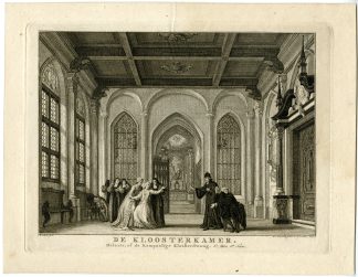 Antique Master Print-THEATRE-SCENE-DECOR-CONVENT-MELANIE-Muys-1770-1825