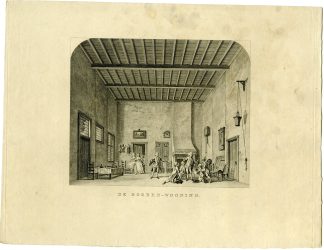 Antique Master Print-THEATRE-DECOR-FARMHOUSE-AMSTERDAM-Brouwer-Henning-1789