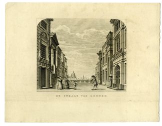 Antique Master Print-THEATRE-DECOR-LONDON-STREET-Brouwer-Andriessen-Numan-1789