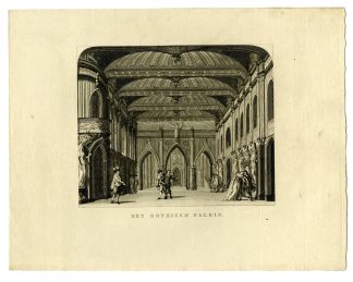 Antique Master Print-THEATRE-DECOR-GOTHIC-PALACE-De Wit-Jonxis-Waldorp-1787