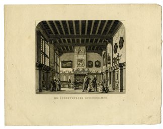 Antique Master Print-THEATRE-DECOR-OLD-DUTCH-BURGER-ROOM-Brouwer-Barbiers-1787