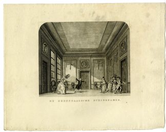 Antique Master Print-THEATRE-INTERIOR-BURGER-ROOM-Brouwer-Barbiers-1787